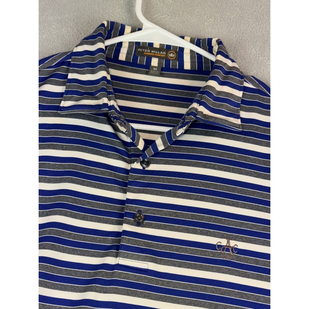 Peter Millar Mens Medium Polo‎ Shirt Summer Comfort Augusta Country Club Golf